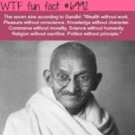 Gandhi’s seven sins
