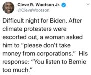 Difficult night for Biden