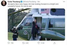Greta Thunberg’s farewell tweet to Mr. Trump