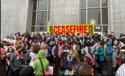 At Least 200 Gather at SF Hall of Justice to Protest DA’s Decision to Charge Bay Bridge Gaza Protesters