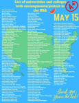 Local college camps~ Articles~Events for Sat & Sun. ~Lists of college campuses in US & Worldwide with encampents